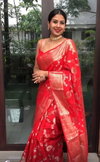 SF 453 Organic Banarasi Lichi Silk Party Wear Sarees Wholesale Shop In Surat
